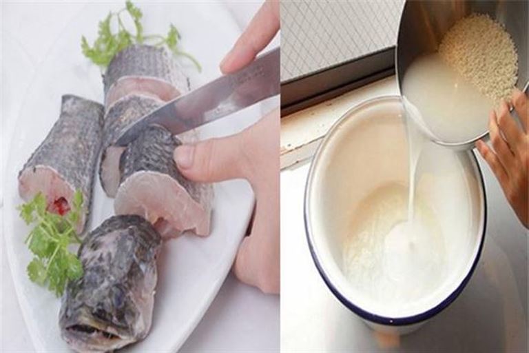 Tận dụng nước vo gạo để ngâm cá lóc cũng có tác dụng làm sạch mùi tanh khá hiệu quả. 